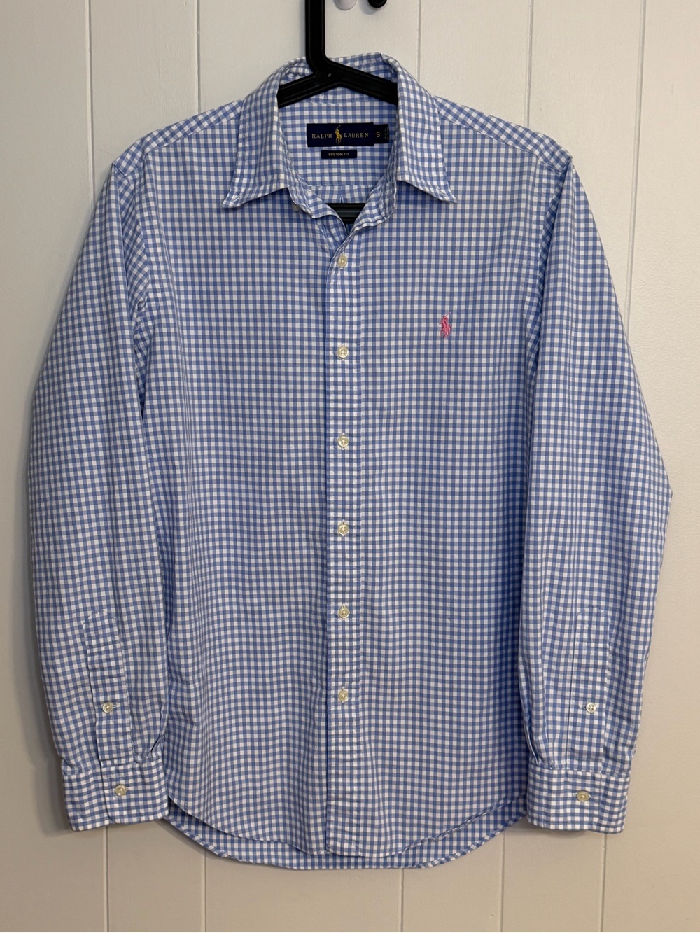 Polo Ralph Lauren Gingham Custom Fit Long-Sleeve Shirt Size S